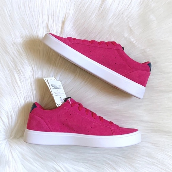 adidas Shoes | Adidas Originals Pink Suede Sleek Shoes | Poshmark